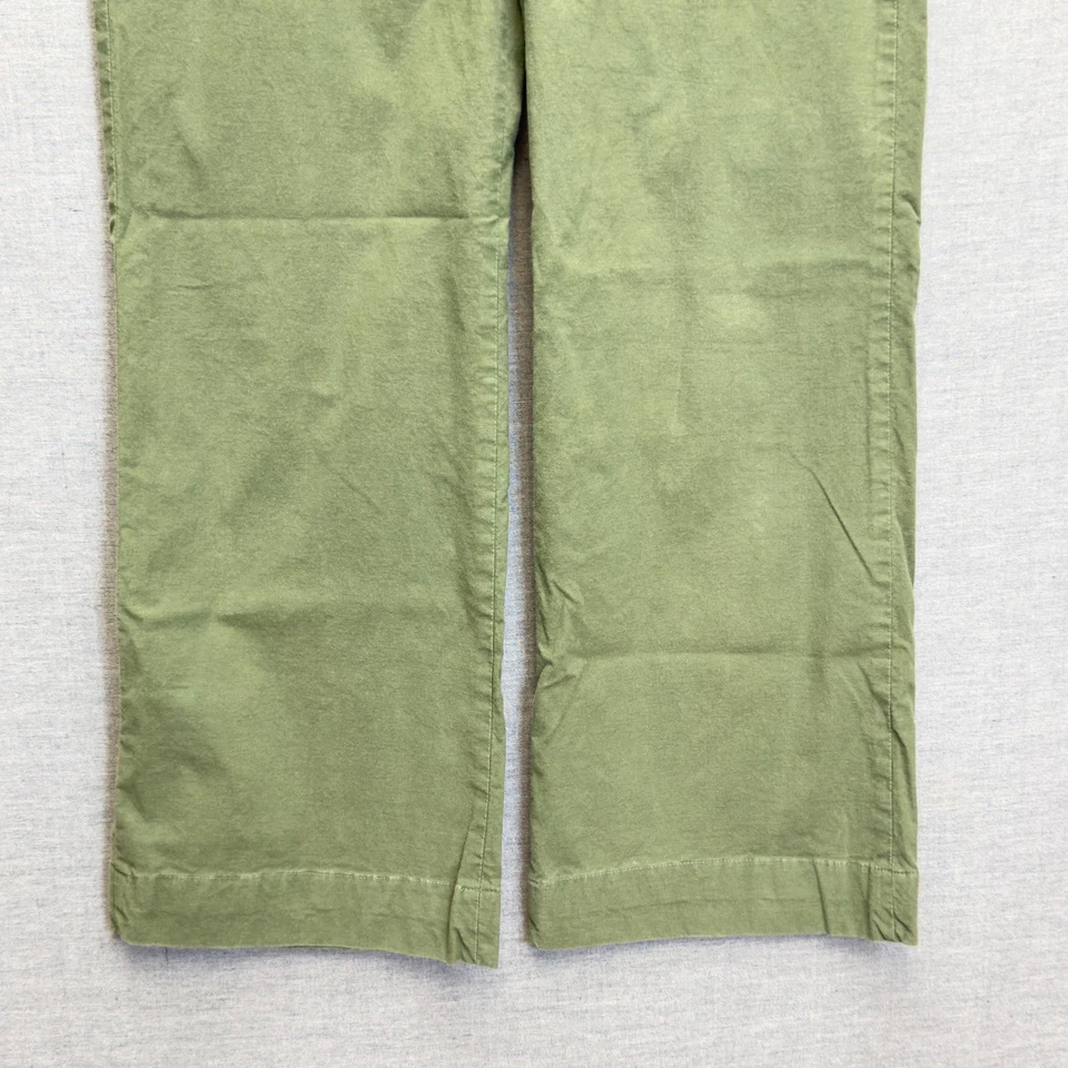 J. Pantalones cortos de pierna ancha verde oliva Crew para mujer bolsillos de parche talla 28 (29x27) Foto 3 de 4