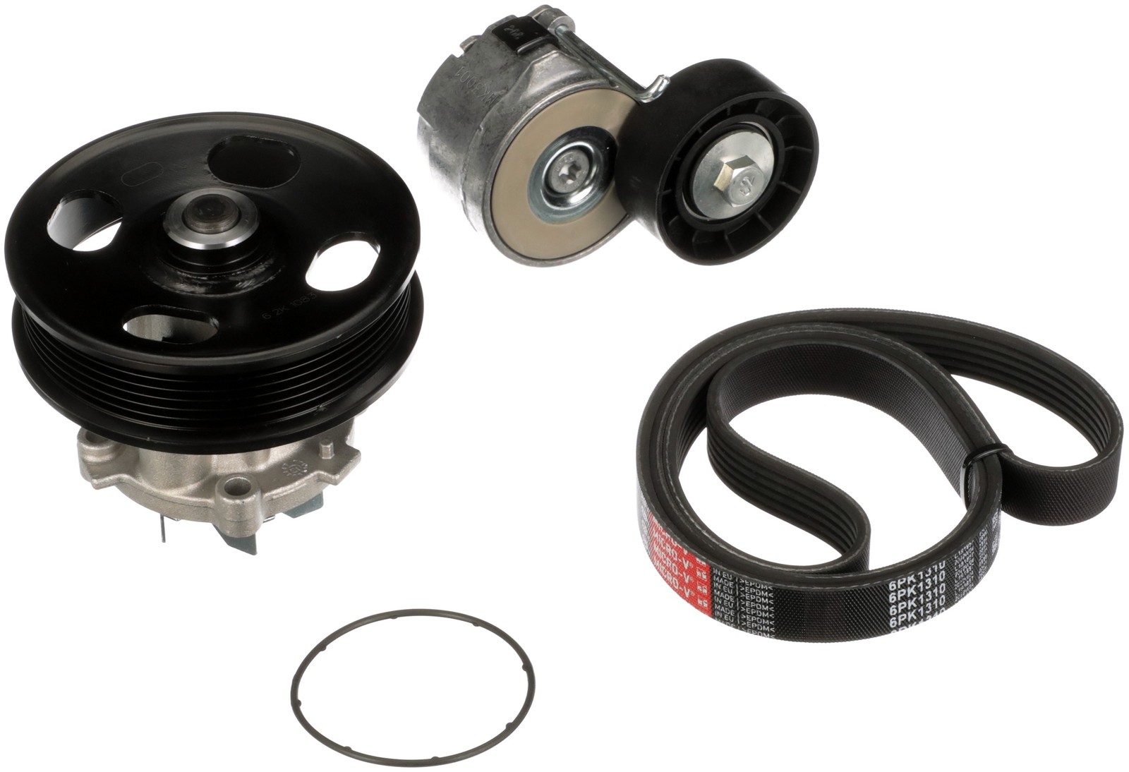 KP16PK1310 Gates Water Pump + V-ribbed Belt Kit for Chrysler, Fiat, Ford