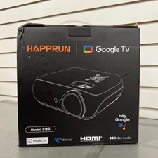 HAPPRUN 510G Home Theater Projector – 4K UHD – Google TV – Open Box