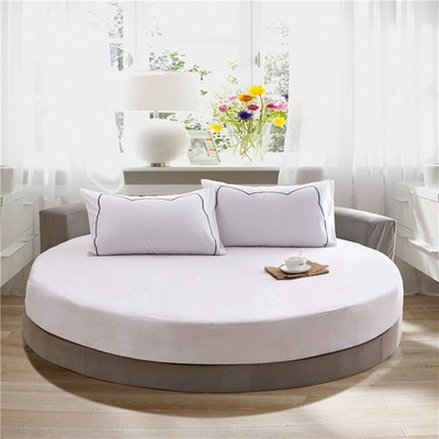 1pcs Round Bedding Fitted Bed Sheet Elastic Band Romantic Round Mattress Cover
