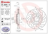 2X Brembo 09.8690.1X Bremsscheibe FüR Audi Seat Skoda VW