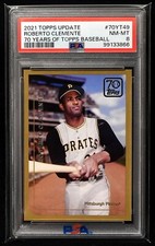 2021 Roberto Clemente 70 Years of Topps Baseball #70YT49 -- PSA 8