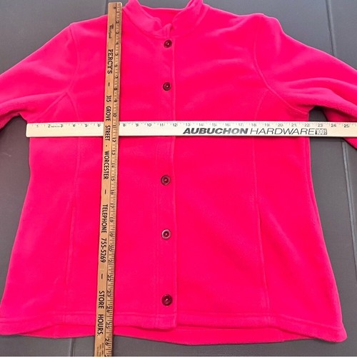 L.L. Bean Jacket Comfort Fleece Button Up Polartec Outdoor Womens XL Pink 290349 - Picture 3 of 9