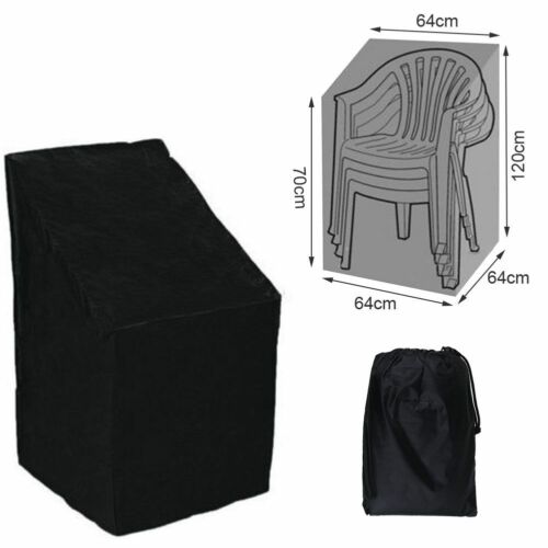 1/2/4X Patio Chair Cover UV Waterproof Outdoor Stackable High-Back Chairs Covers - Picture 7 of 14