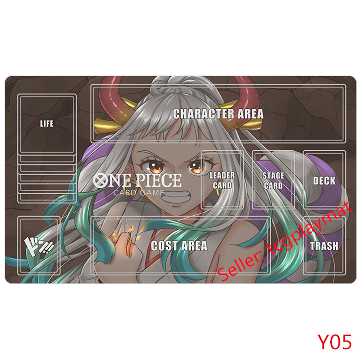 Yamato One Piece Playmat With Zones – 600x350mm, Rubber & Fabric, For OP TCG