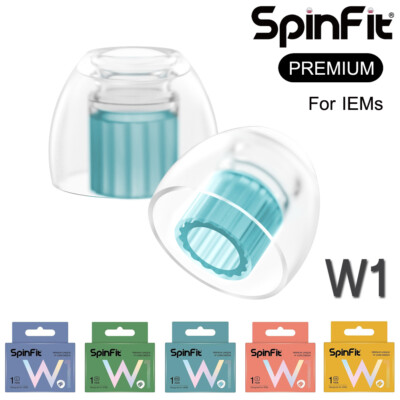 Spinfit W1 Eartips für In-Ear-Kanal IEMs TWS True Wireless Ohrhörer NEU Modell