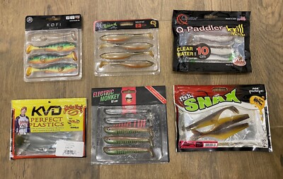 Rubber Fish Set Fox Rage, LMAB Köfi, Monkey Lures, Quantum, Strike King Shad Lure