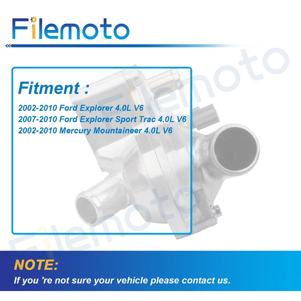 Conjunto de carcasa de termostato de aluminio 4,0 L Ford Explorer Mountaineer 02-10⭐⭐⭐⭐ Foto 3 de 4