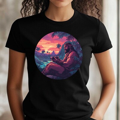 T-Shirt Frauen Barbar spielt Videospiele Motiv Baumwolle Größe XS bis 3XL