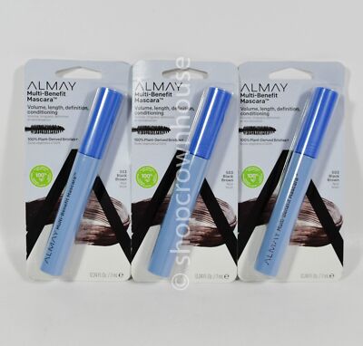 3 Almay Multi-Benefit Mascara #503 BLACK BROWN 0.24 fl oz