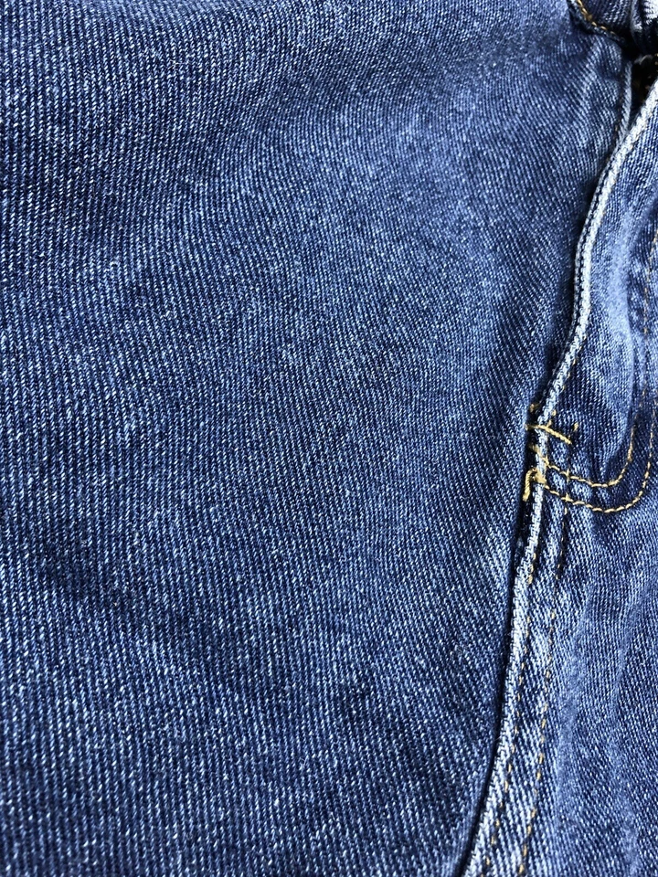 Falda corta de jean de mezclilla azul grande Forever 21 para mujer talla L bolsillos tiro medio Foto 2 de 4