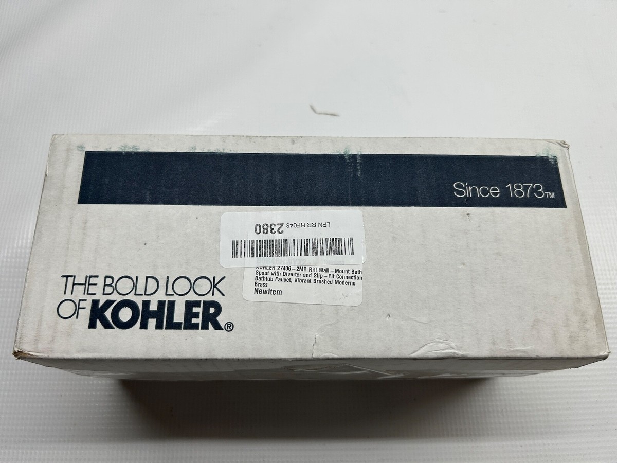 KOHLER Forté Sculpted Diverter Bath Spout In Vibrant Brushed Nickel