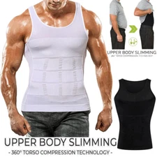 SecondSkin Men's Shaper Cooling T-Shirt Slimming Body Shaper Compression Tops US
