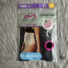 Maidenform Flexees Shapewear Women’s Size Medium High Waist Thong Soft Seamless