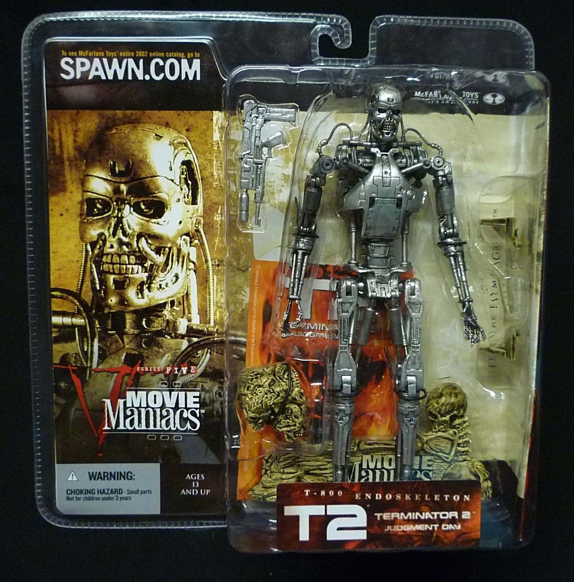 T-800 Endoskeleton Fig New 2002 Terminator T2 Movie Maniacs