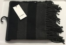 Mens Goodfellow  Co Striped Scarf Black Gray One Size