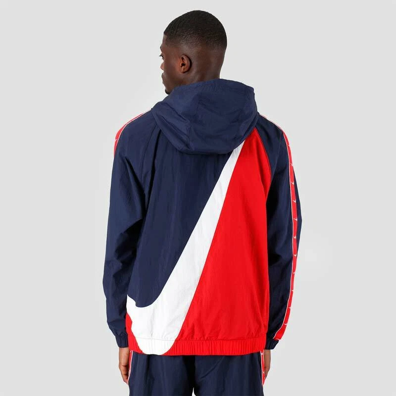 NIKE SWOOSH ANORAK JACKET WINDBREAKER RETRO WOVEN LIFESTYLE TAPED STREET MEDIUM NIKE SWOOSH ANORAK JACKET WINDBREAKER RETRO WOVEN LIFESTYLE TAPED STREET MEDIUM