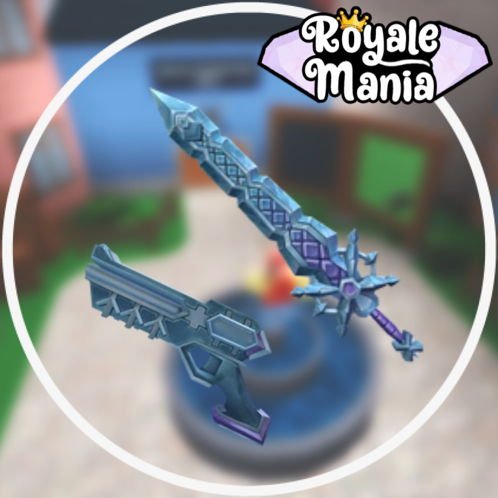 Roblox Murder Mystery 2 MM2 Iceflake Set Godly Knifes and Guns