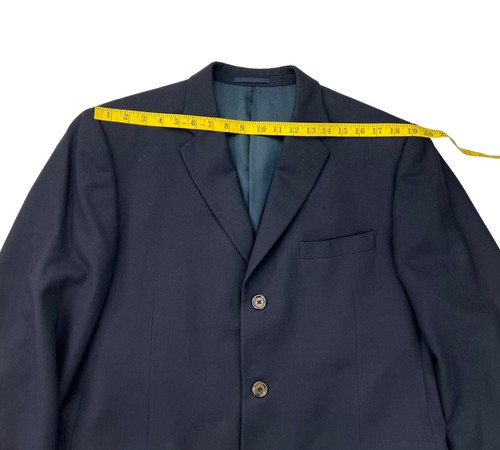 Burberry London Men's 44 R 100% Wool Navy Blue Blazer Suit Jacket Sports Coat - Picture 9 of 13