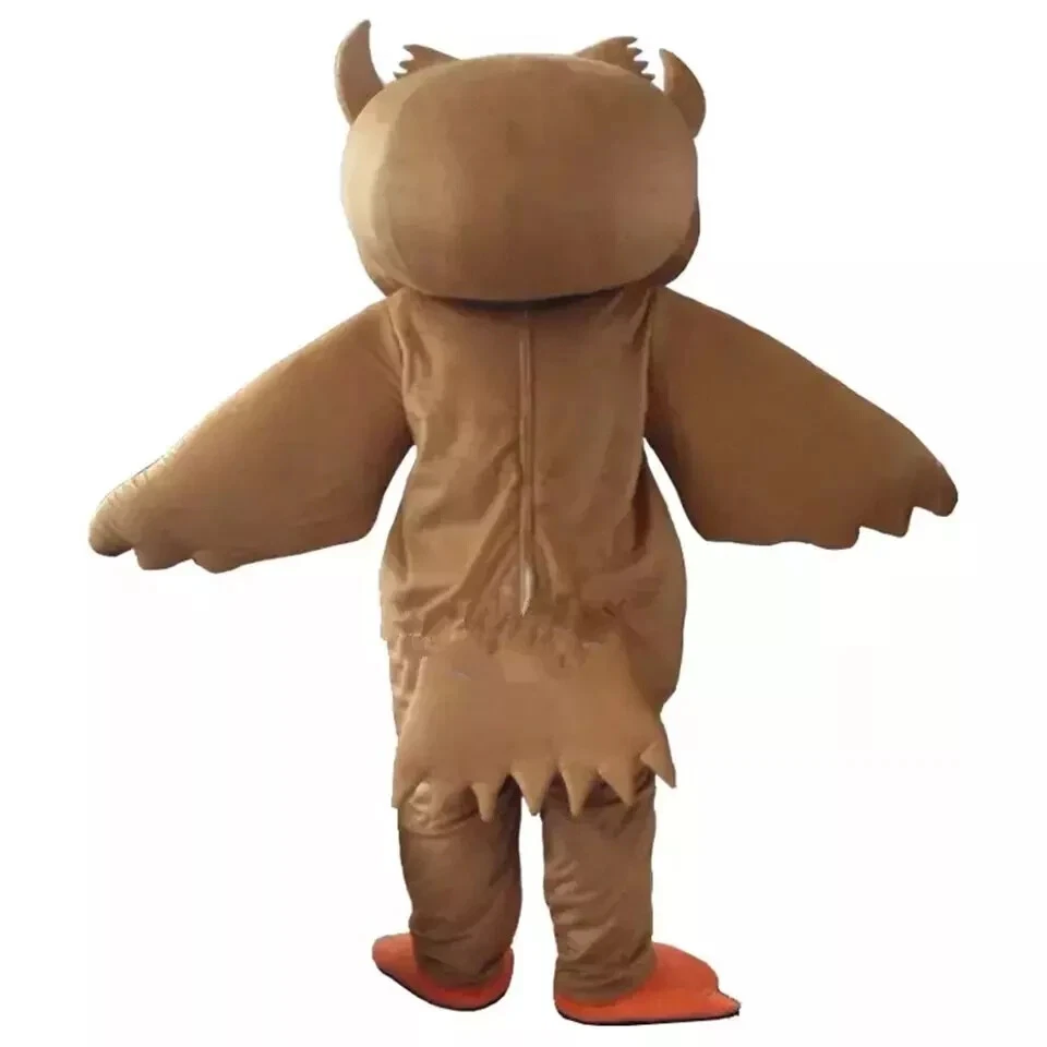 Profesional Marrón Búho Mascota Disfraz Traje Fiesta Juego Vestido Elegante Desfile Adultos Foto 4 de 4