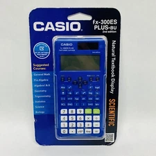 💙✅ Casio FX-300ES Plus-BU Scientific Calculator Natural Textbook Display Blue