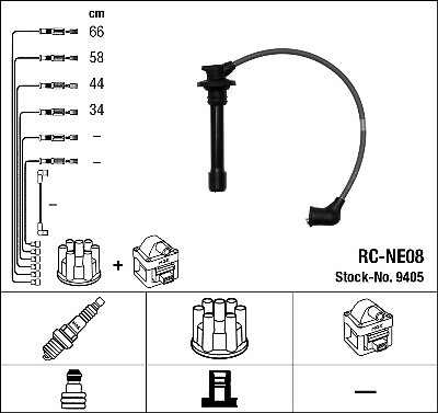 9405 NGK Ignition Cable Kit for NISSAN