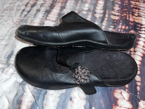 Vionic schwarze Leder Joan Pantoletten Clogs Orthaheel Komfortschuhe Damen Gr. 38 - Bild 5 von 6