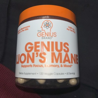 Genius Lion's Mane, 1,200 mg, 120 Veggie Capsules (600 mg Per Capsule)