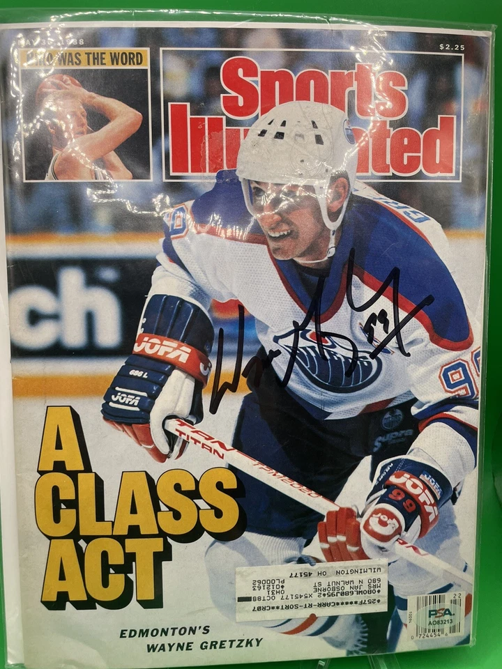 Wayne Gretzky May 1988 Sports Illustrated Autograph PSA Authenticated signature - Image 2 of 4