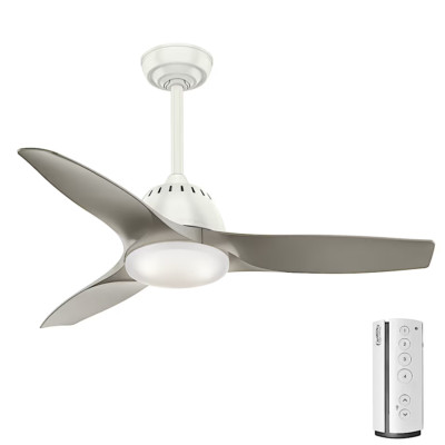 HUNTER CASABLANCA Wisp 44'' Indoor LED Ceiling Fan - Model 59149 White & Pewter