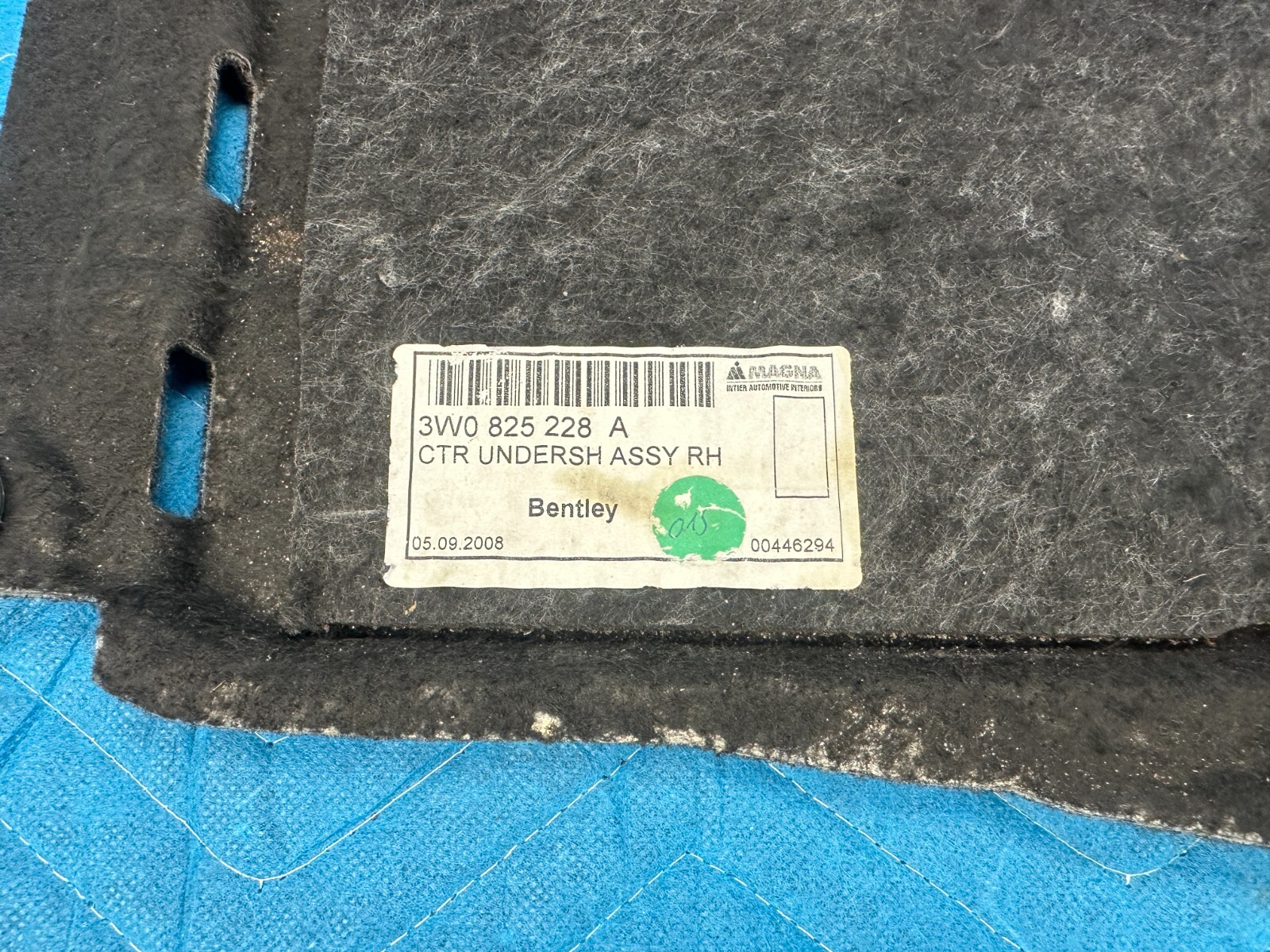 Bentley Flying Spur Rear Under Body Cover Insulator Passenger Side 2006-2012 OEM