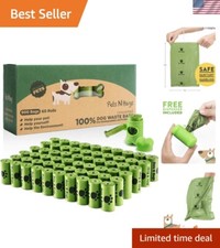 Eco-Friendly Unscented Dog Waste Bags - 60 Rolls / 900 Count with Dispenser