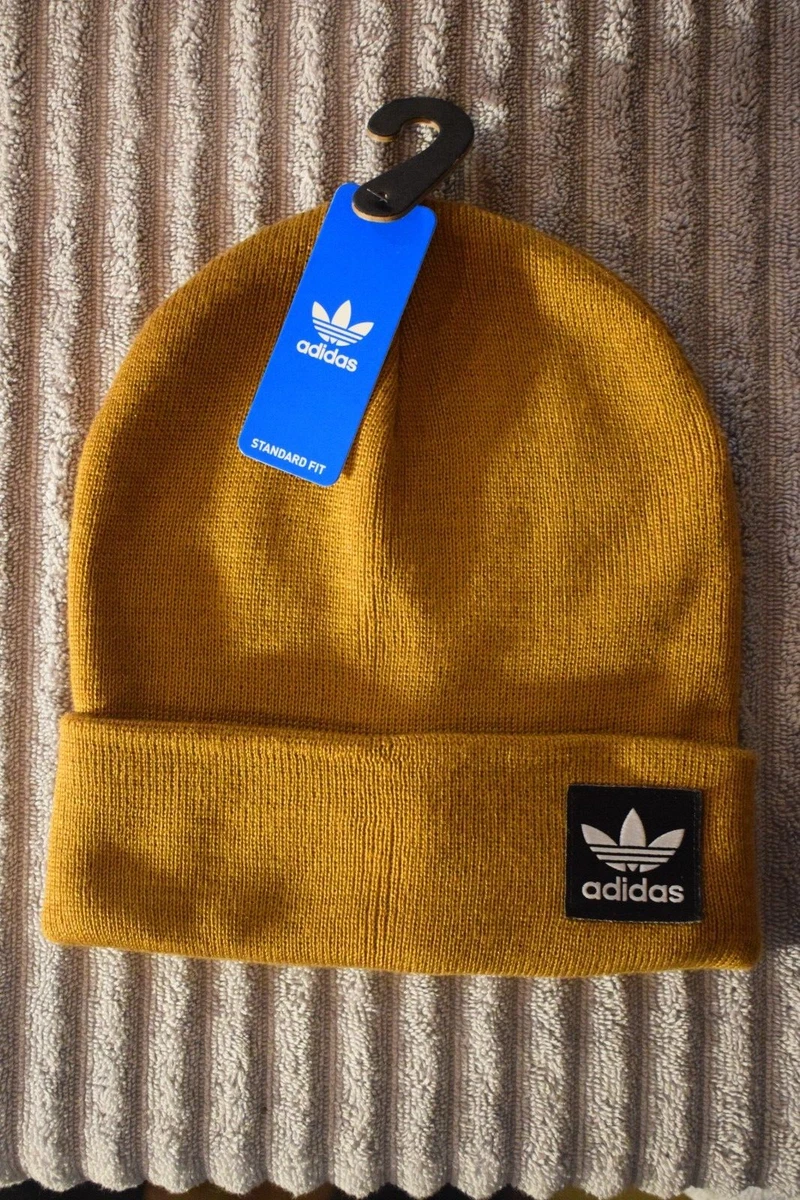 gold adidas beanie
