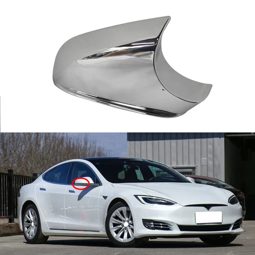 Chrome Right Side Wing Mirror Cover Holder Lower Tray For Tesla Model S