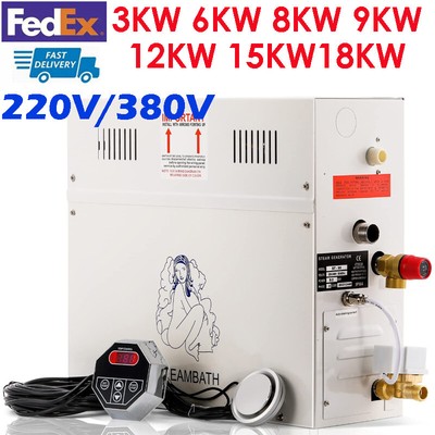 3KW 6KW 9KW Bad Sauna Maschine Dampfer Spa Generator für Dusche im Haus 220/380V
