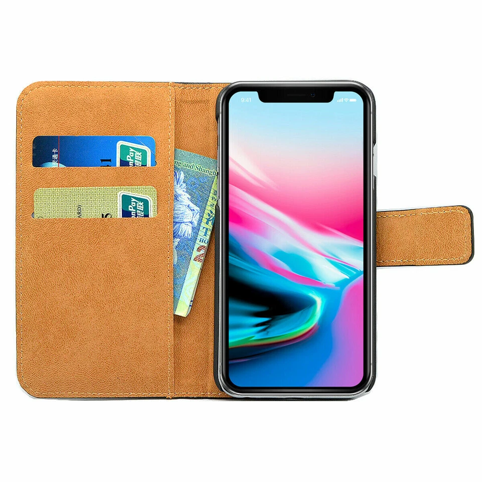 For Apple iPhone 13 Pro Max 12 13 Pro 11 XR Xs X 8 7 Plus Case Wallet Cover Flip - Image 4 of 4