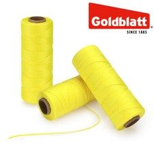 Goldblatt 3Roll Mason Line 500FT 18 Braided Nylon String Line Nylon Twine String