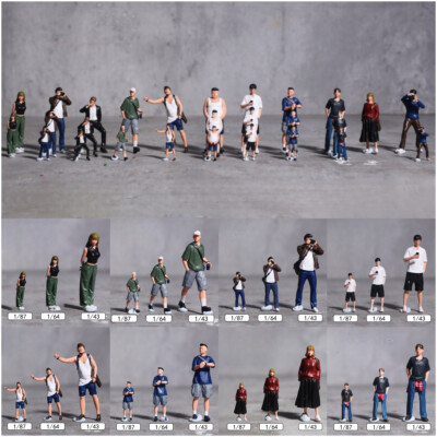 1:43/64/87 Diorama Figur Modell Stadt Mädchen Junge Szene Display Puppe Modell