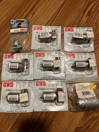 GWS Grand Wing Servo RC Giant Parts Lot 98 Packages X-Tal Brushed Motors +More - Picture 6 of 8