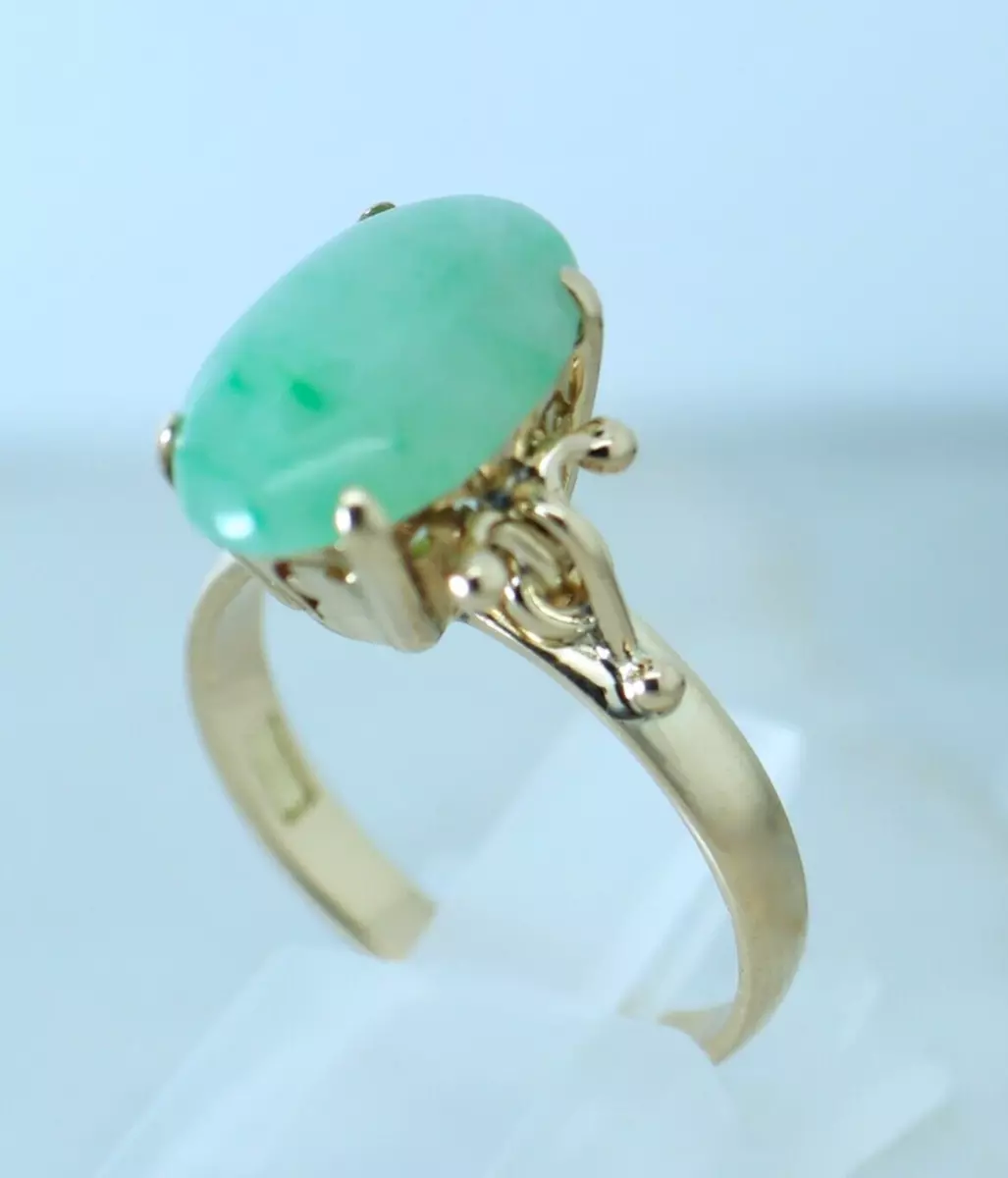 Rose gold sale jade ring