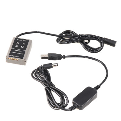 Decoded Dummy Battery DC Coupler +USB Cable for Olympus E-P5 E-M1 E-M5 II Camera