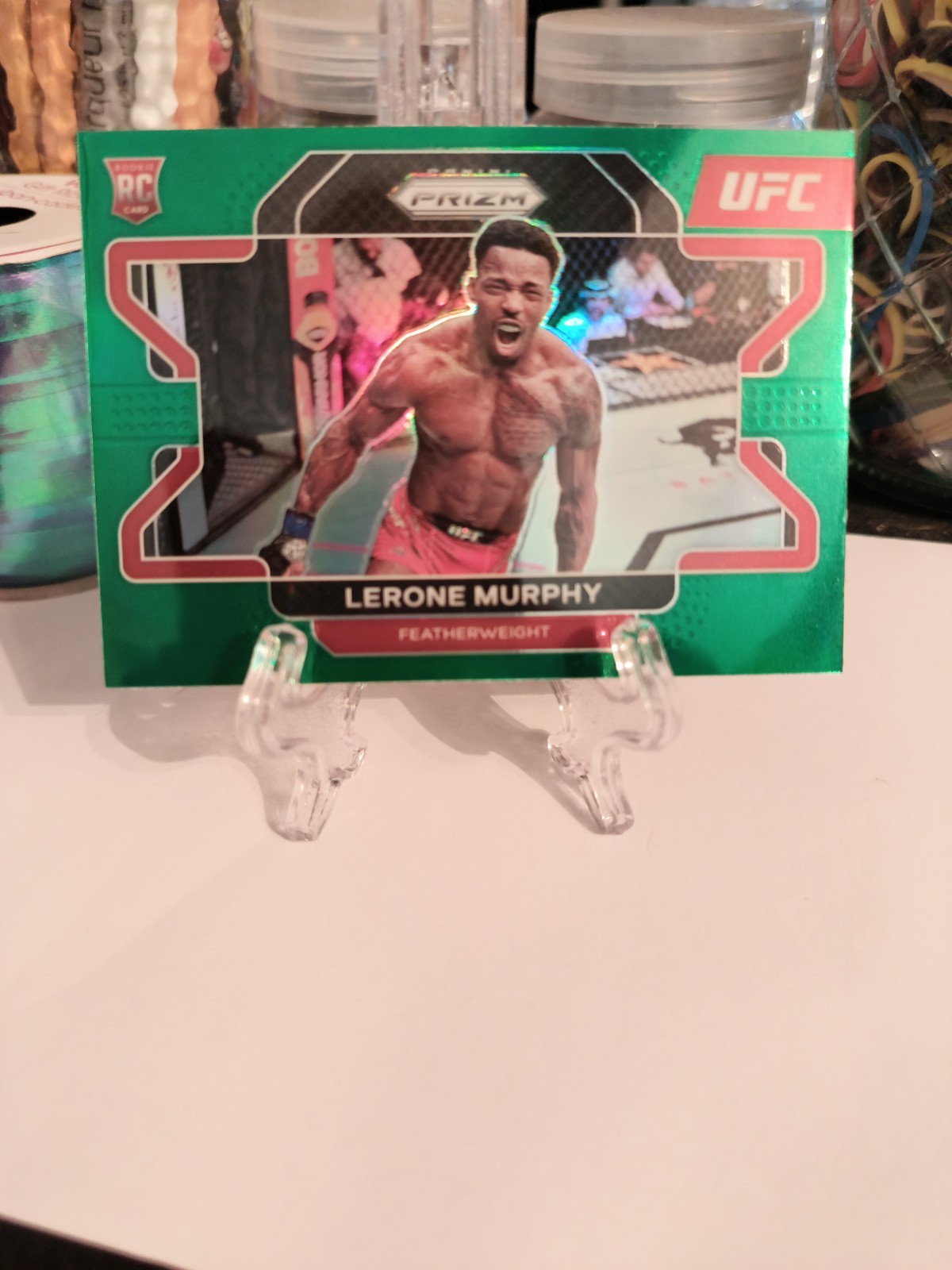 2022 Panini Prizm UFC - Lerone Murphy #6 Green Prizm (RC)