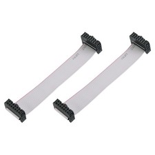 2 Pcs IDC Connector Flat Ribbon Cable 14 Pins FC 2.54mm Pitch 10cm Length