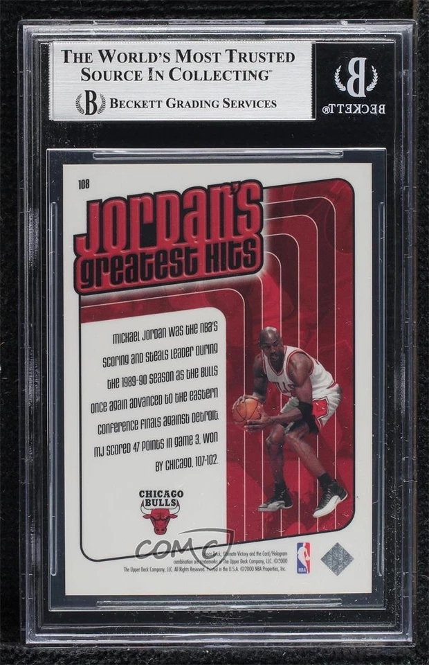 1999-00 Ultimate Victory Jordan's Greatest Hits Michael Jordan #108 BGS 8.5 HOF - Image 2 of 2