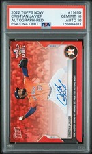 2022 TOPPS NOW AUTO-RED #1149D CRISTIAN JAVIER 7/10 PSA 10 AUTO 10