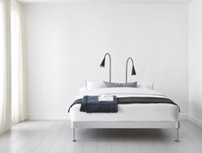 USED- Tom Dixon Aluminium Bed Frame Standard King By Ikea DELAKTIG GB 592.875.33