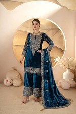 Latest Designer Pure Heavy Viscose Velvet Salwar Kameez With Dupatta For Women