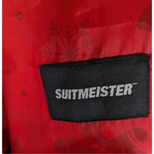 Suitmeister Mens XXL Christmas Sequin Blazer Jacket Two Tone Red Green Party image 5