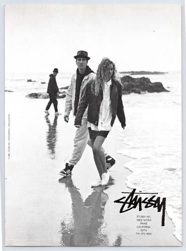 Stussy Beachwear Surf Fashion 1987 Print Ad Totally 80s - 8.25 x 10.75