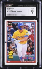🔥 ROMAN ANTHONY CGC 9 MINT RC 2026 Topps ‘91 Topps #T91-71 Red Sox